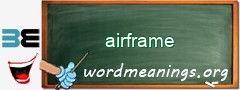 WordMeaning blackboard for airframe